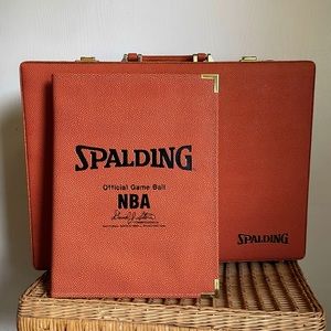 Spalding Genuine Leather Basketball Briefcase Set